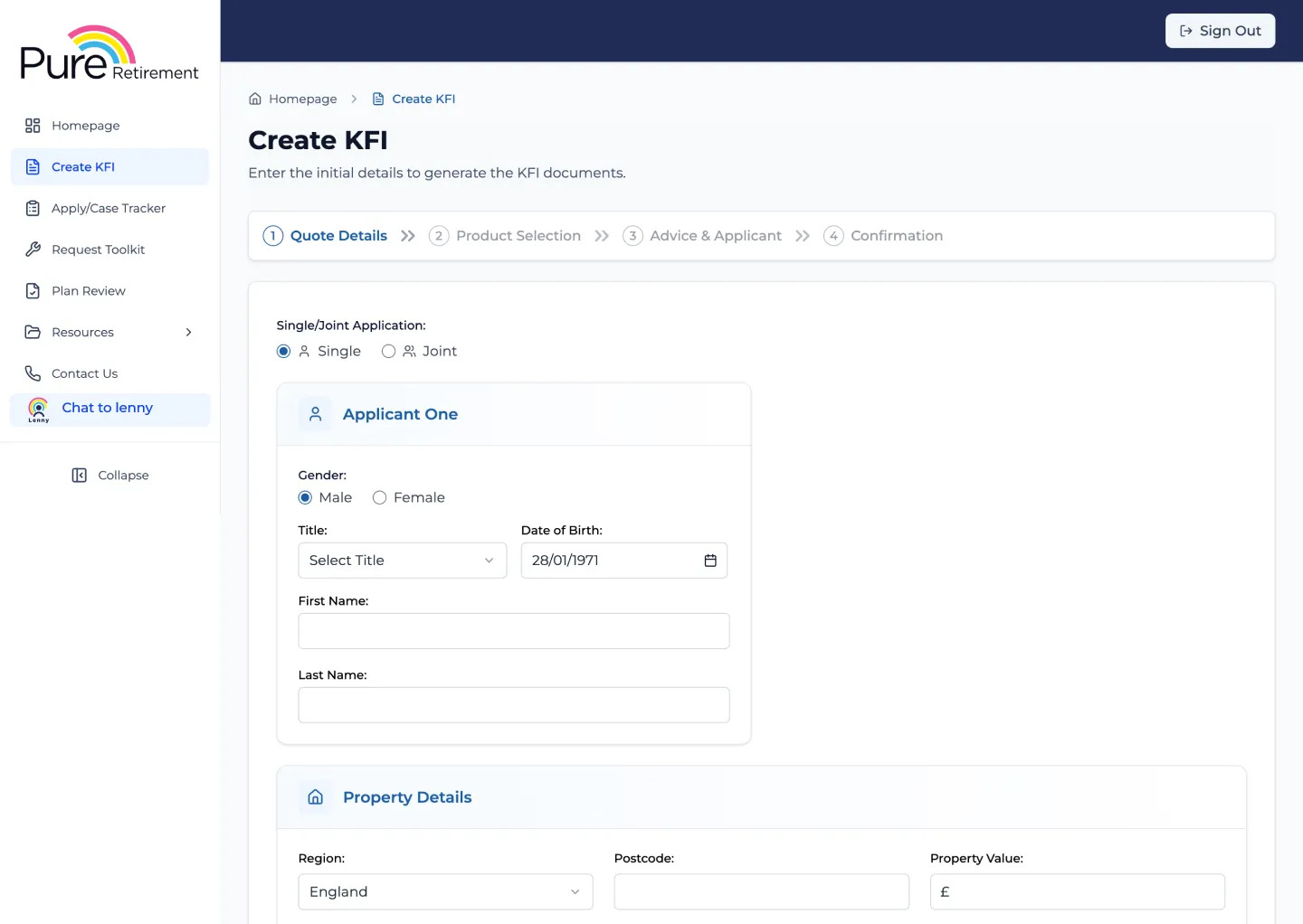 Navigation image of Lenny criteria bot placement in sidebar